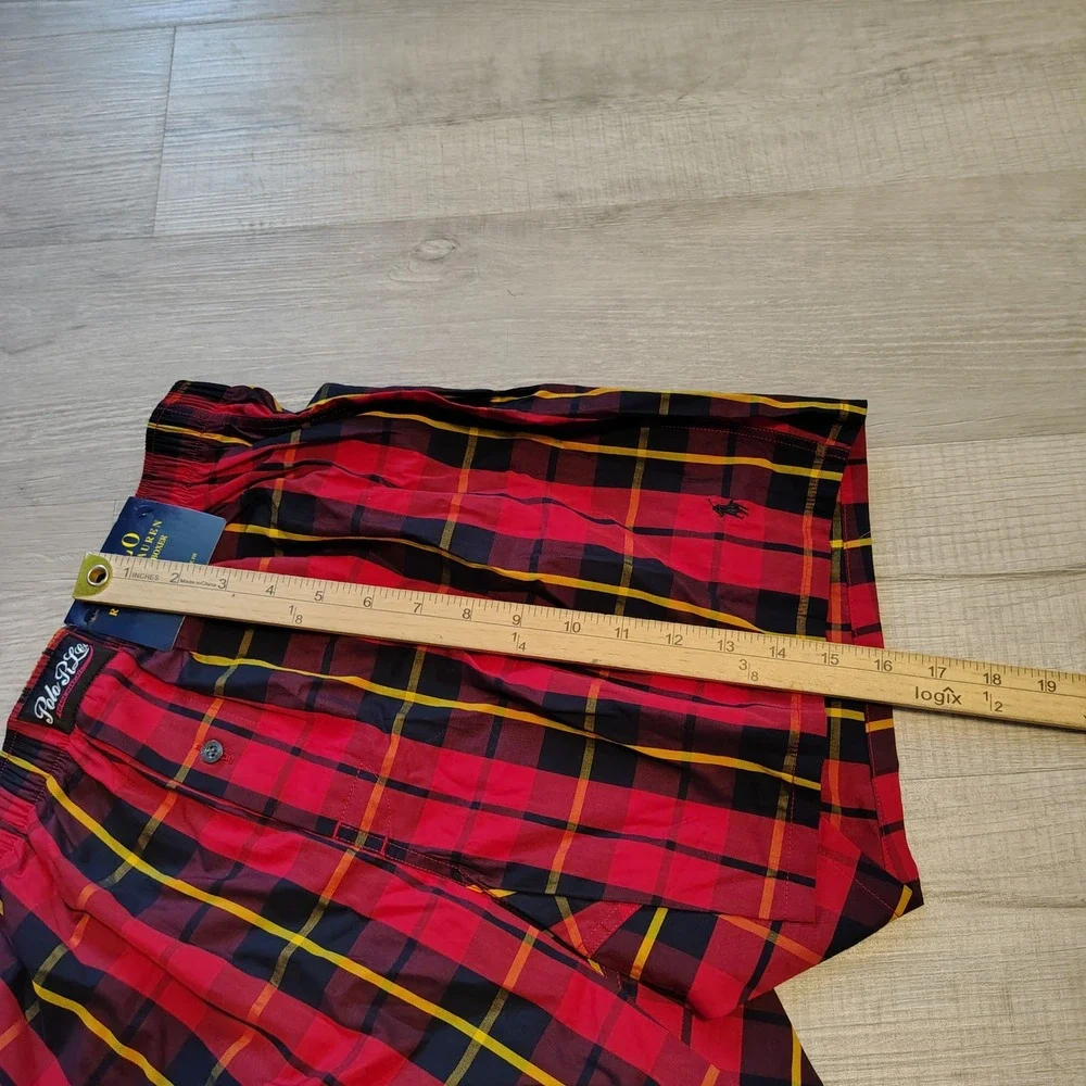 Polo Ralph Lauren Mens Classic Fit Woven Boxers Red Plaid L L107HR NWT